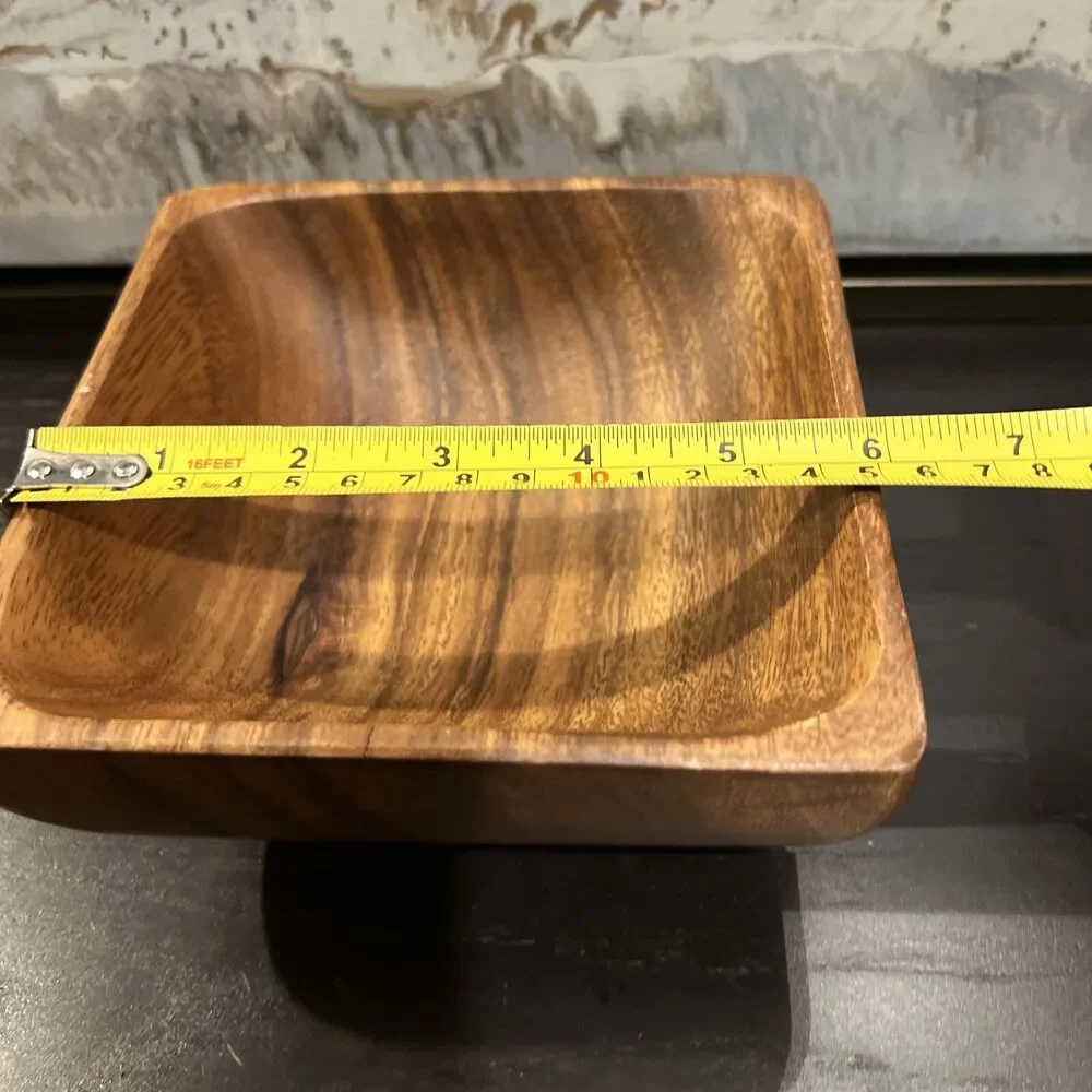 Pacific Merchant Acacia were Square Acacia Wood Bowl 6